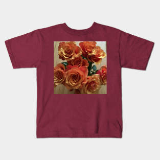 Roses Orange colour Kids T-Shirt